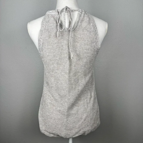 Tommy Bahama Halter Top Women’s Small Tan Crochet Knit Sleeveless Linen Blend - Picture 2 of 8